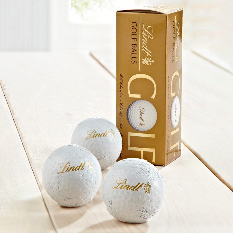 3pcs Milk Chocolate Golf Balls by Lindt, 110g Purpink Gifts Ltd