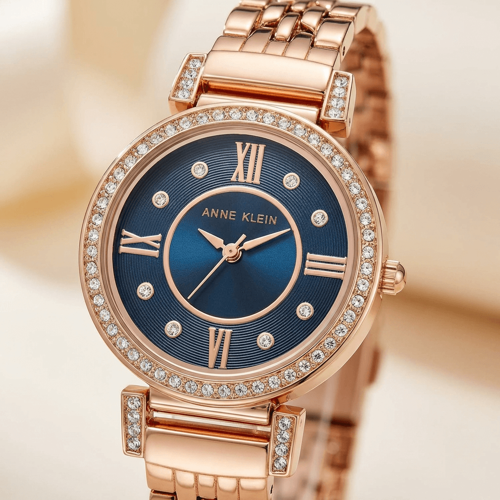 Anne Klein Rose Gold Crystal Bracelet Watch | Elegant Gift  display picture 3