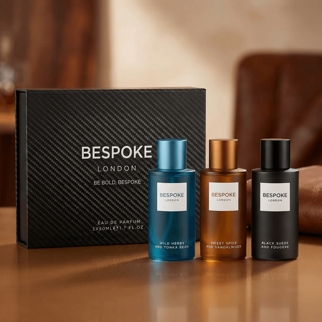 Bespoke London Eau de Parfum Trio Gift Set for Him | Romantic Gift