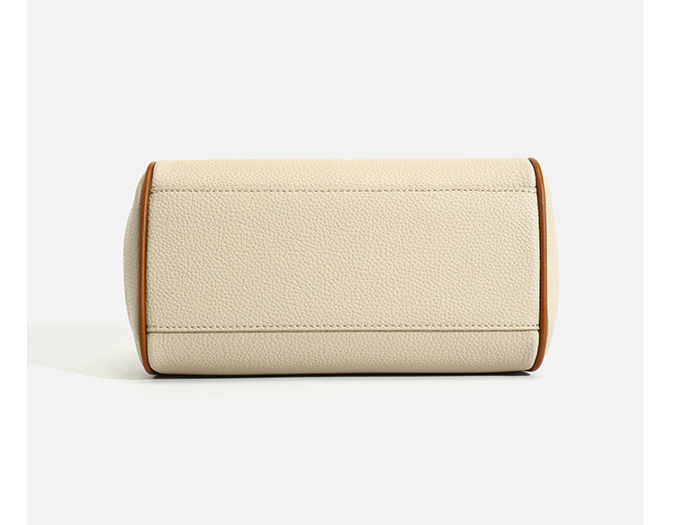 Crossbody PU Leather Bag  – 25 × 15 × 13 cm Lightweight Women’s Shoulder Bag (beige)