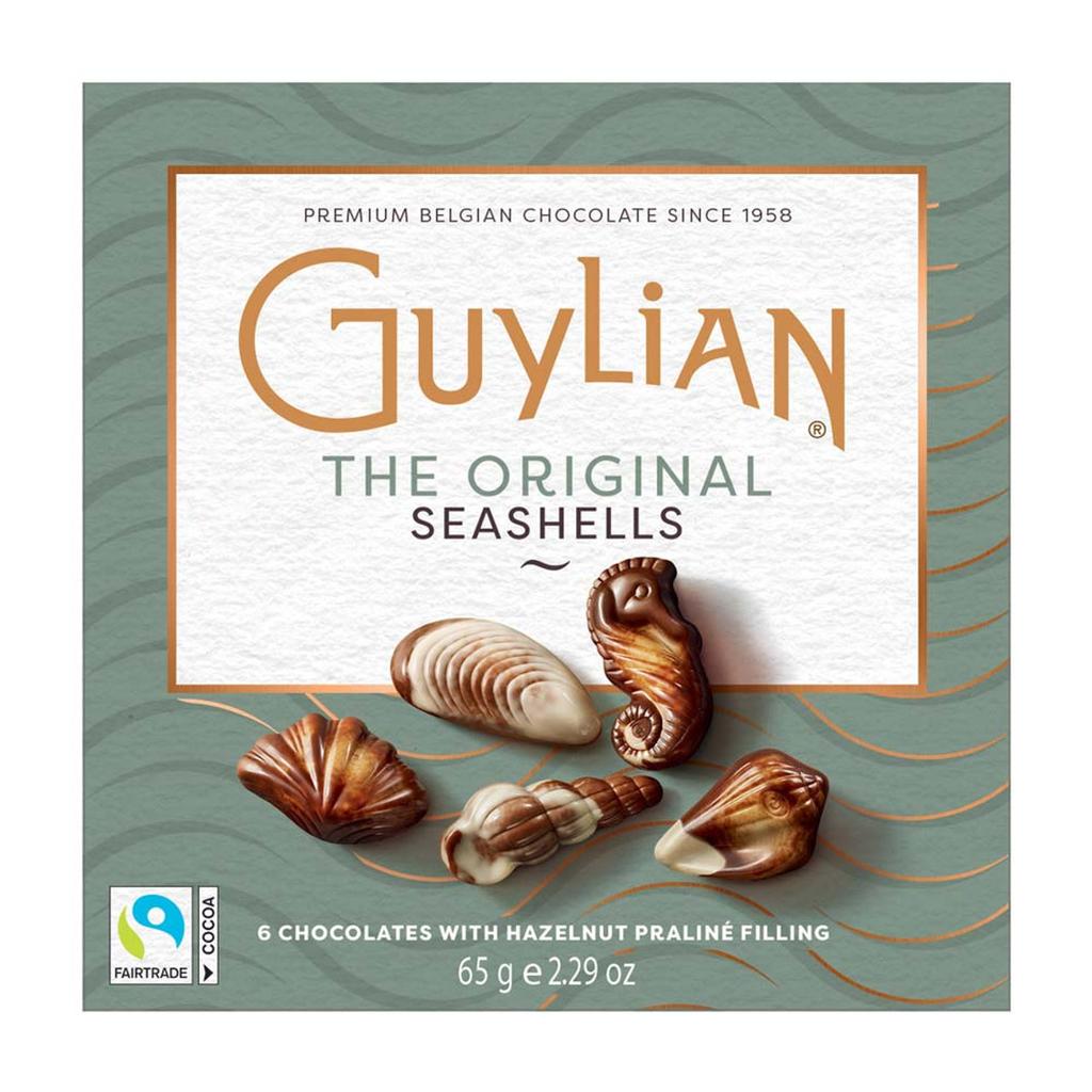 Guylian praline seashells 6 piece box 65g