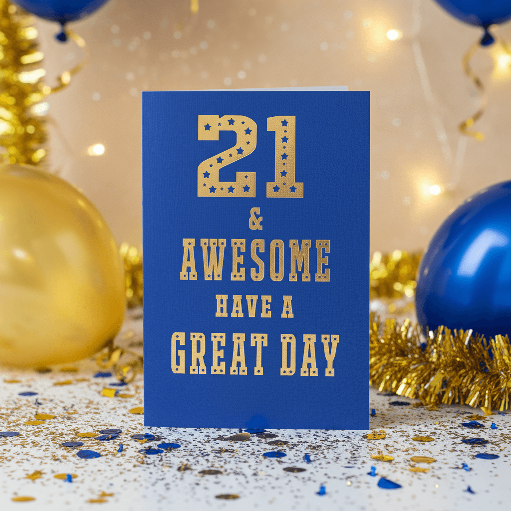 Twenty-One & Awesome – Milestone Card