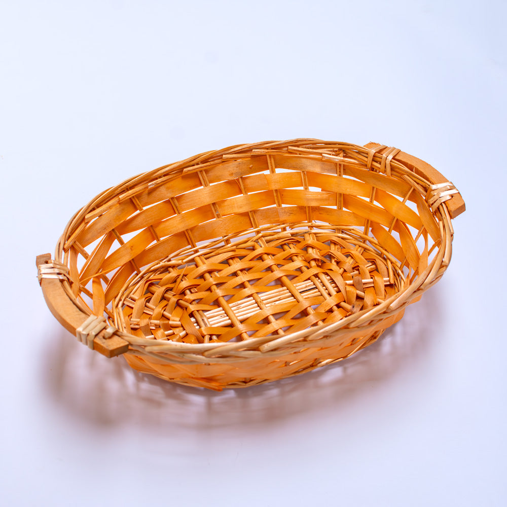 Elegant Oval Bamboo Basket