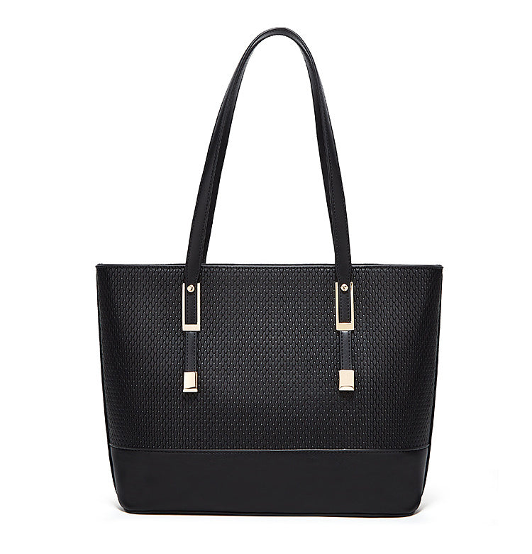 3-Piece Women’s PU Leather Women Handbag Set / Tote, Shoulder Bag & Wallet with Top Handles – 38 × 12 × 27 cm