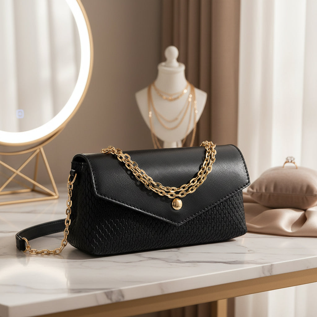 3-Piece Women’s PU Leather Women Handbag Set / Tote, Shoulder Bag & Wallet with Top Handles – 38 × 12 × 27 cm