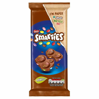 Smarties Milk Chocolate Sharing Block 90g