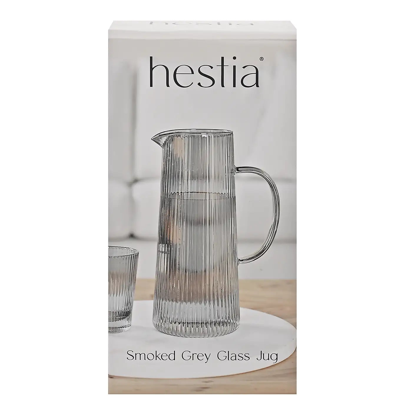Hestia Grey Ribbed Jug