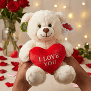 Ivory Teddy Bear with “I Love You” Heart