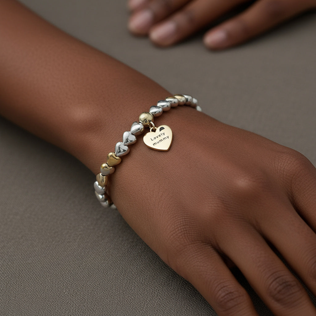 Hearts Galore Two Tone Bracelet - Mummy