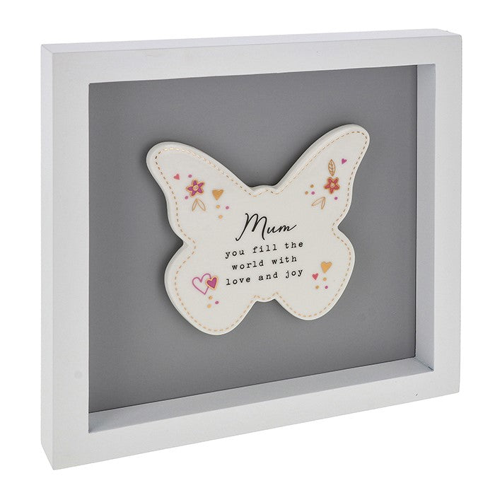 Heartfelt Art Butterfly Mum Plaque - Large