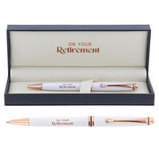 Bridgewater Ladies Retirement Pen – White & Rose Gold