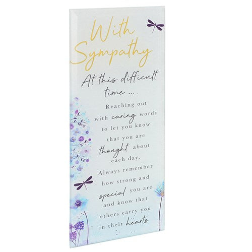 Embrace Sentiment Glass Plaques – Heartfelt Words for Every Moment