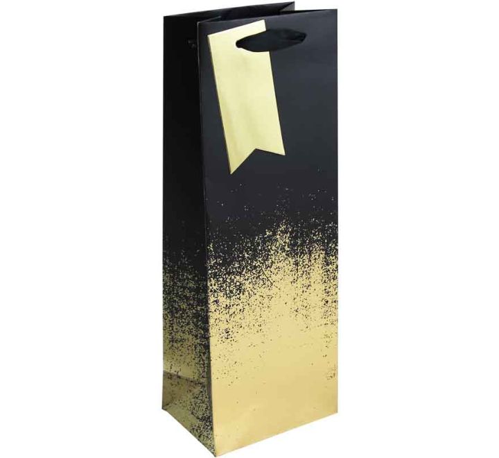 Black & Gold Distressed Gift Bag