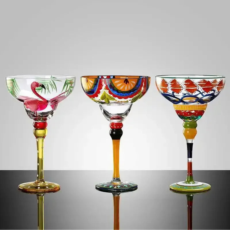 Tropical Margarita Glass set - Hand-Painted