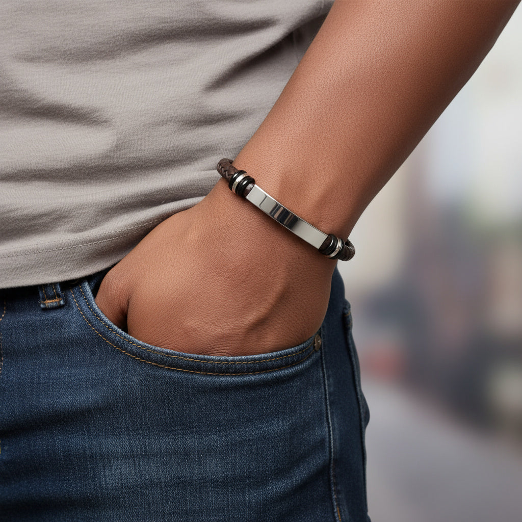 EQ For Men Leather Bracelet