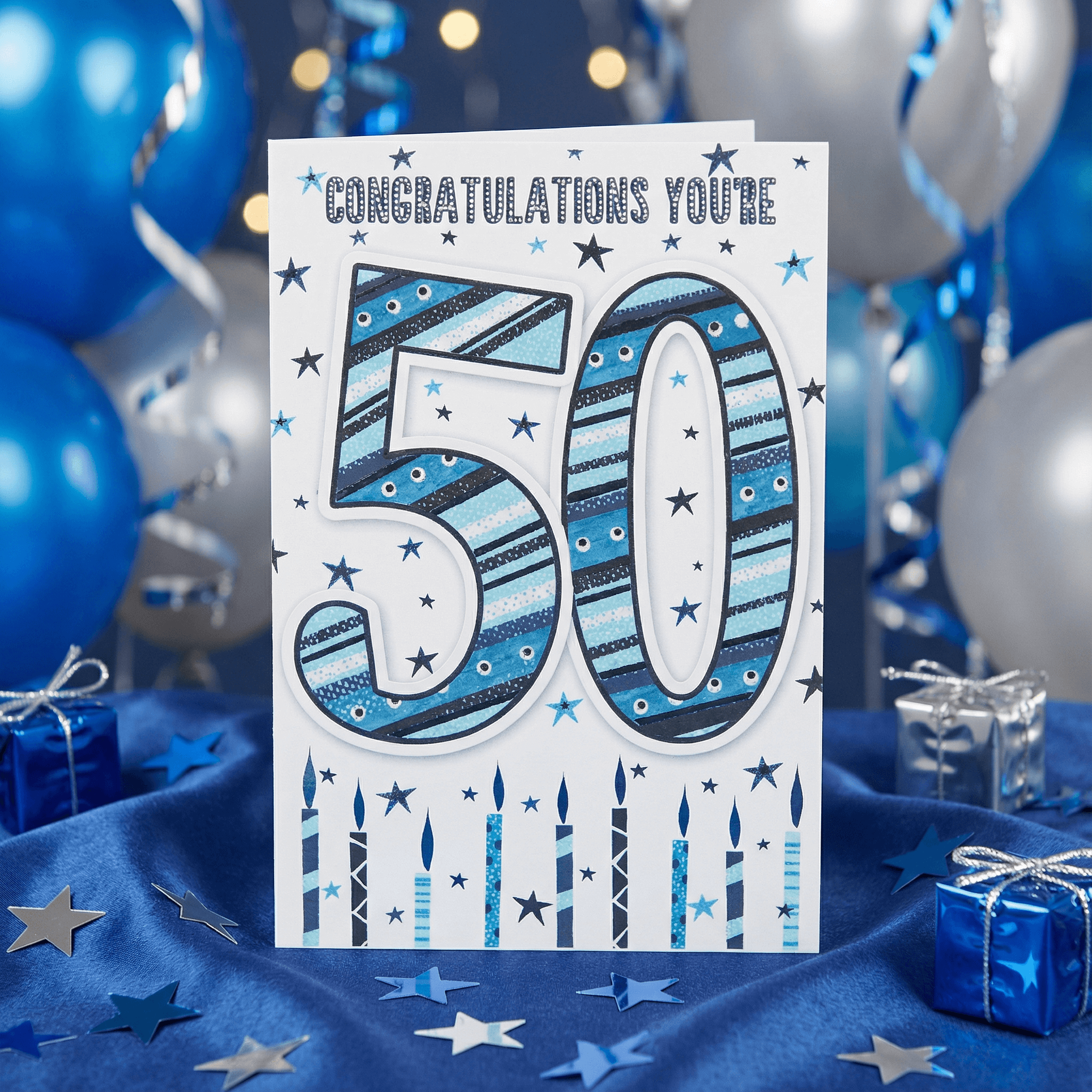 Platinum 50 – Premium 50-Year Milestone Card for Him