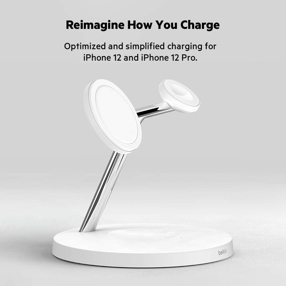 Belkin BOOST↑CHARGE™ PRO 3-in-1 15W MagSafe Wireless Charger – White