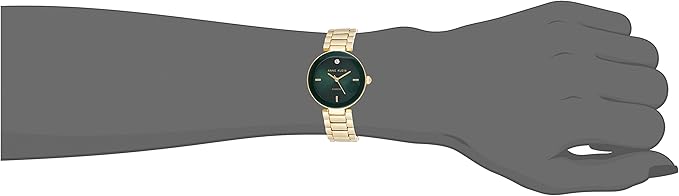 Anne Klein Emerald Dial Gold-Tone Bracelet Watch