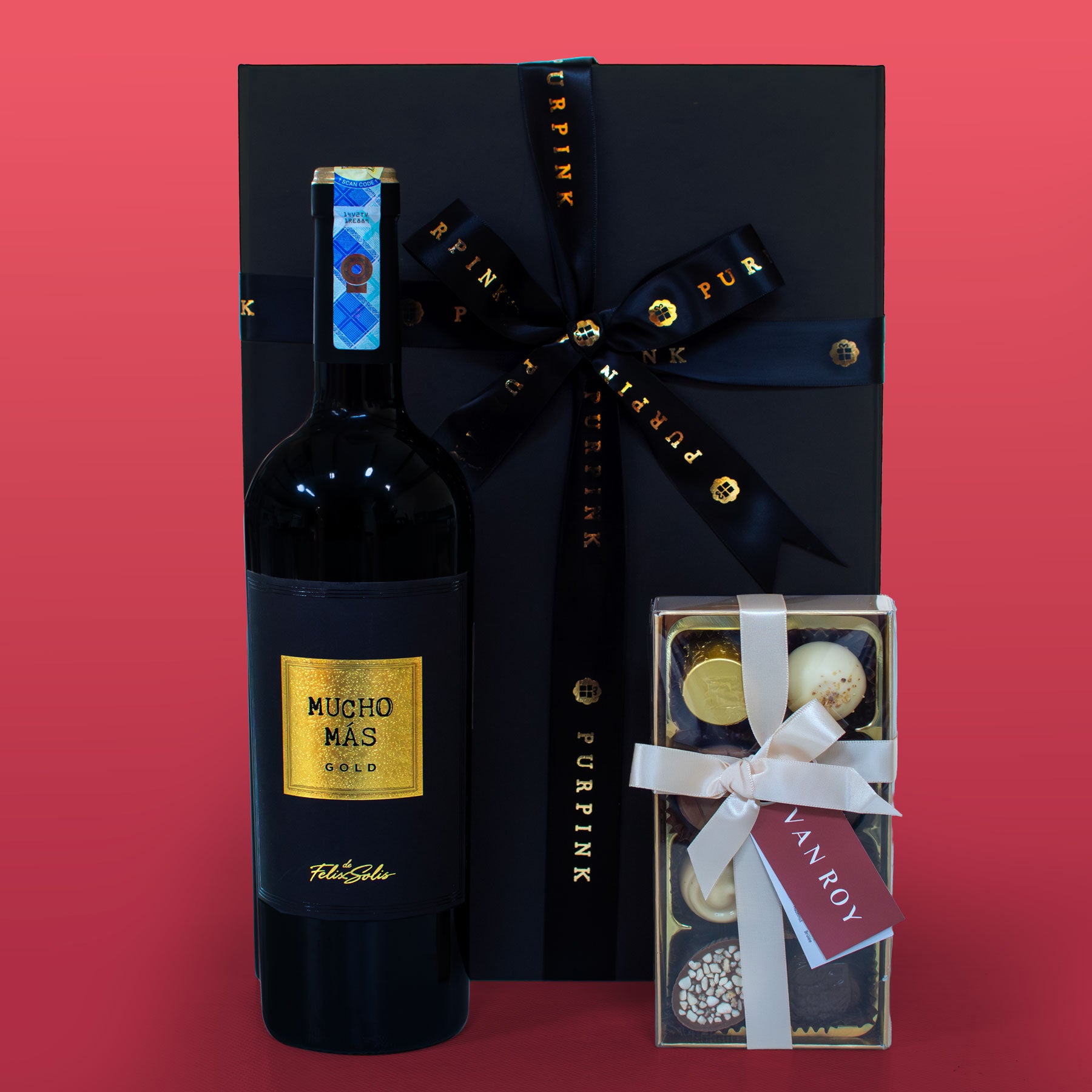 Sweet Scarlet Serenade Hamper – Wine and Chocolate Gift Set