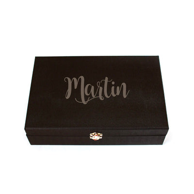 Harvey Makin Watch & Cufflink Box - 6 Slots/12 Cufflinks