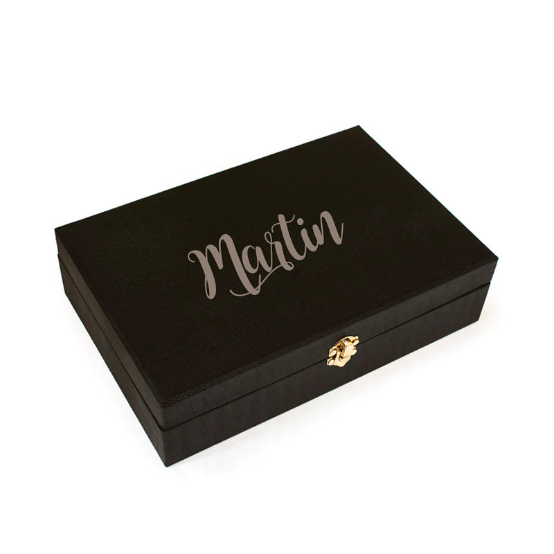 Harvey Makin Watch & Cufflink Box - 6 Slots/12 Cufflinks