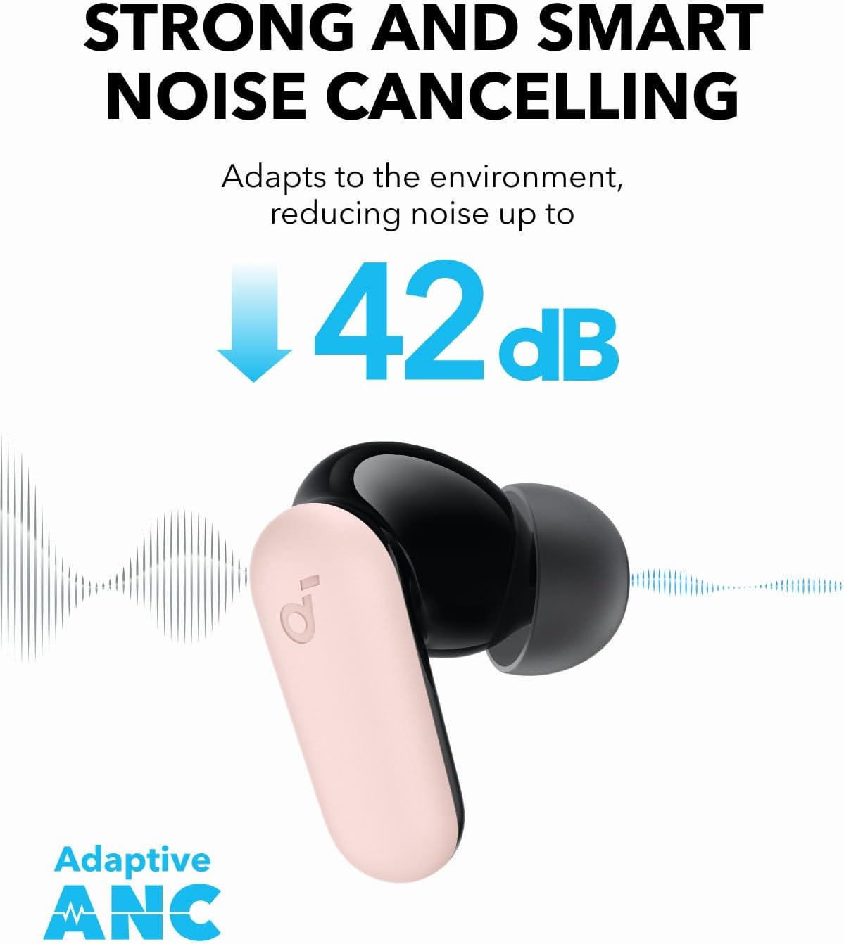 Anker Soundcore P30i Wireless Earbuds – Pink