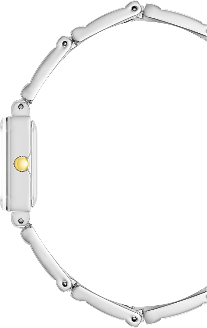 Anne Klein Classic Gold Two-Tone Rectangular Bracelet Watch