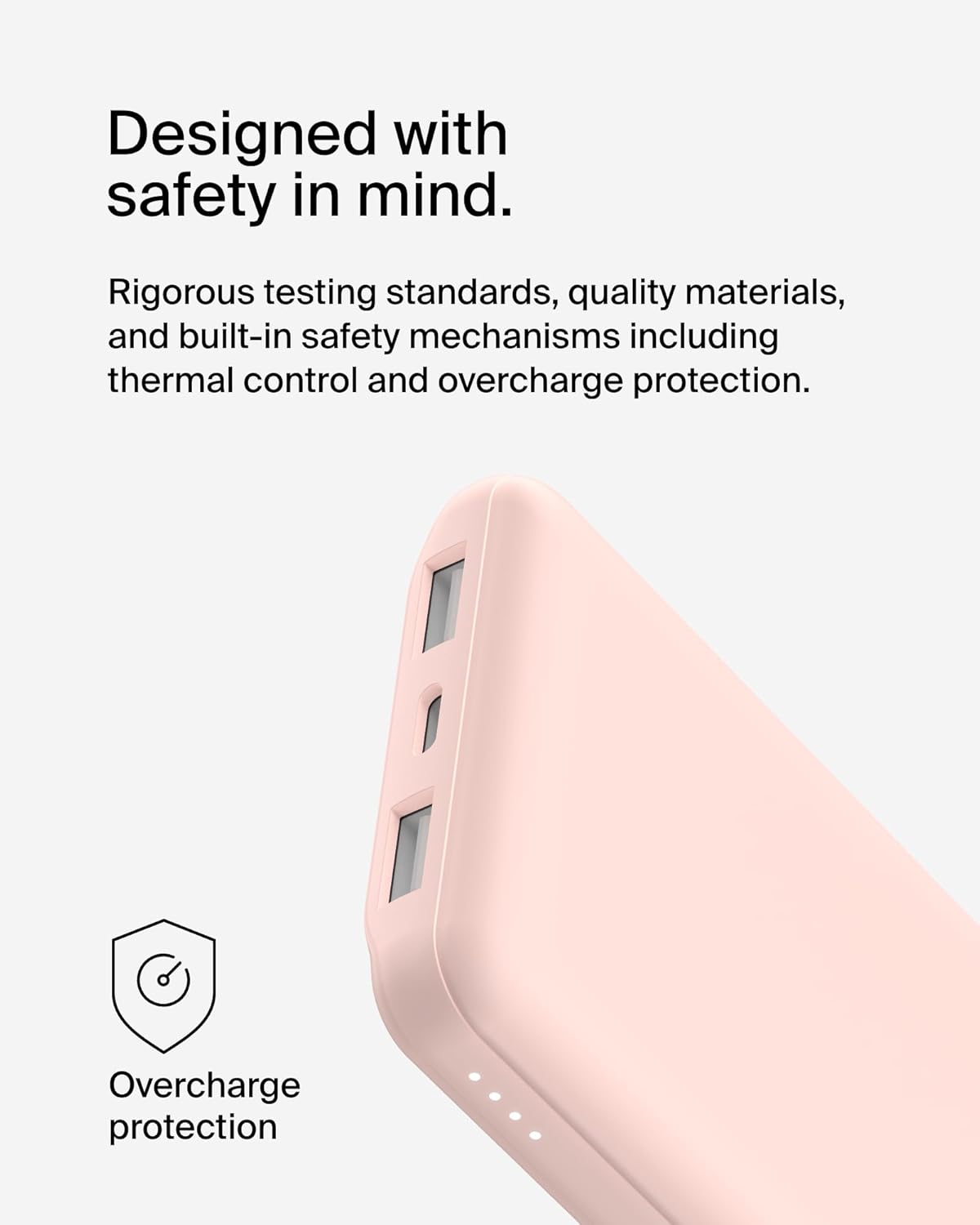 Belkin 10,000 mAh 15 W USB-C / USB-A Power Bank – Rose