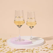 Confetti Set of 2 Wine Glasses – Engaged