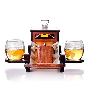 Vintage Car Decanter Set
