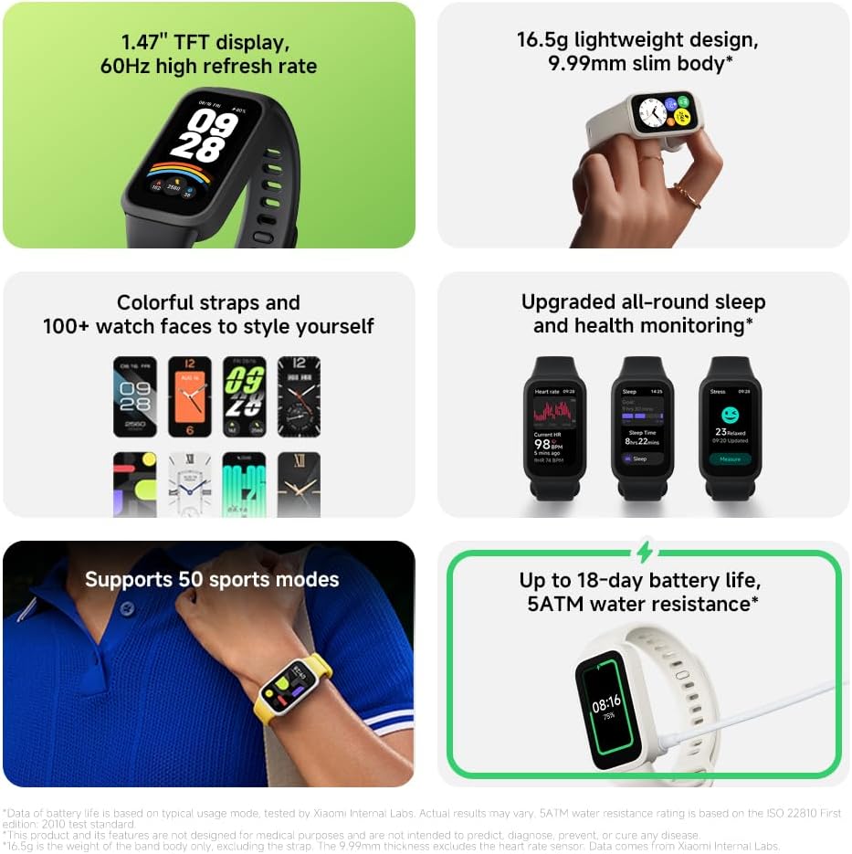 Xiaomi Smart Band 9 Active – Pink | AMOLED Fitness Smartwatch