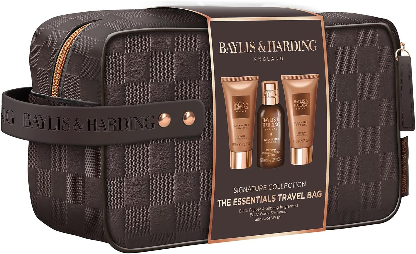 Baylis & Harding Signature Collection Black Pepper & Ginseng Essentials Travel Bag