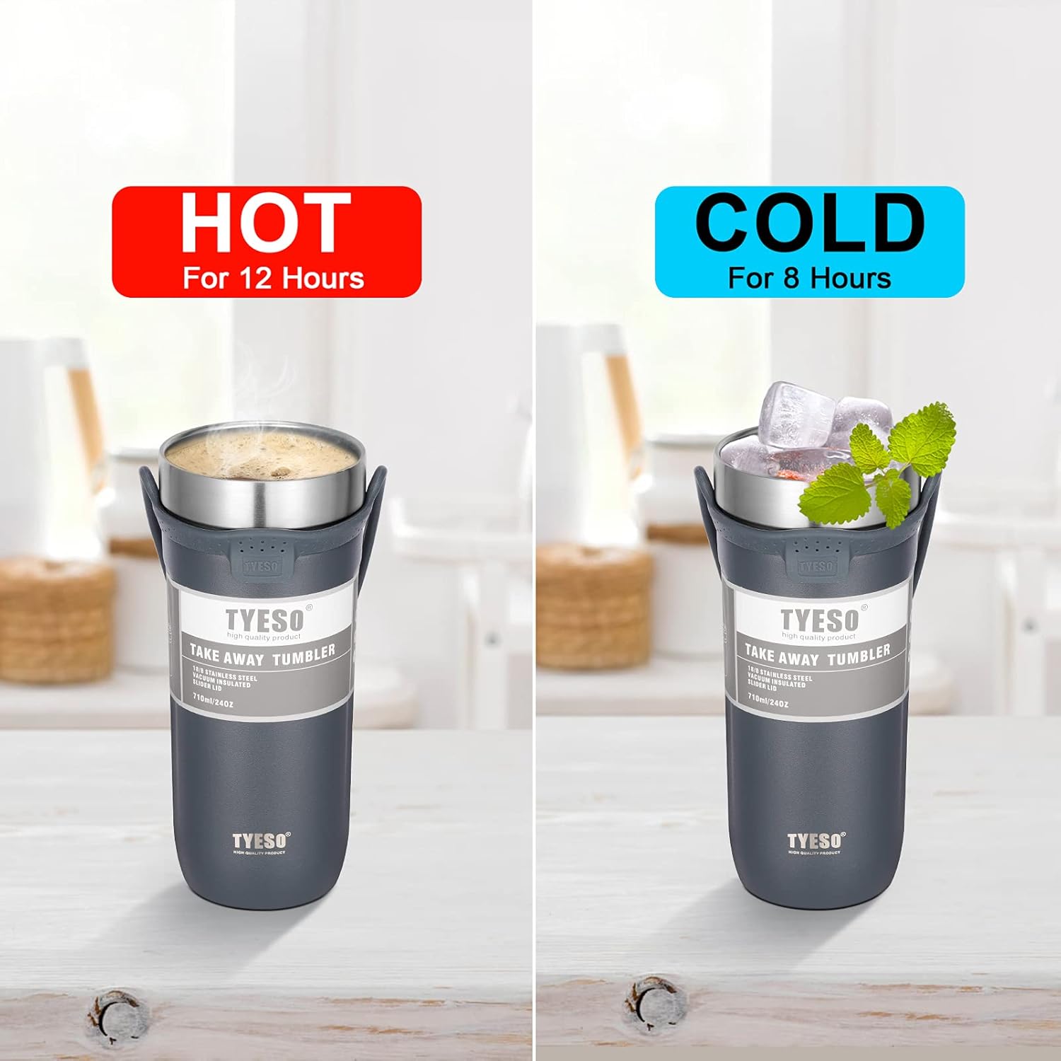 Tyeso Stainless Steel Thermal Mug – 550ml