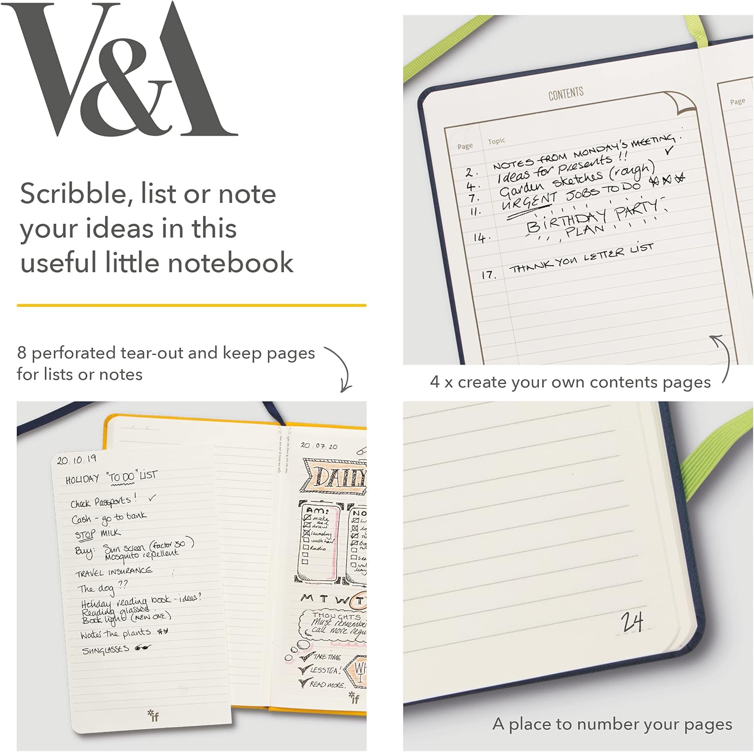 IF V&A Bookaroo A5 Journal - Morris Tulip & Willow