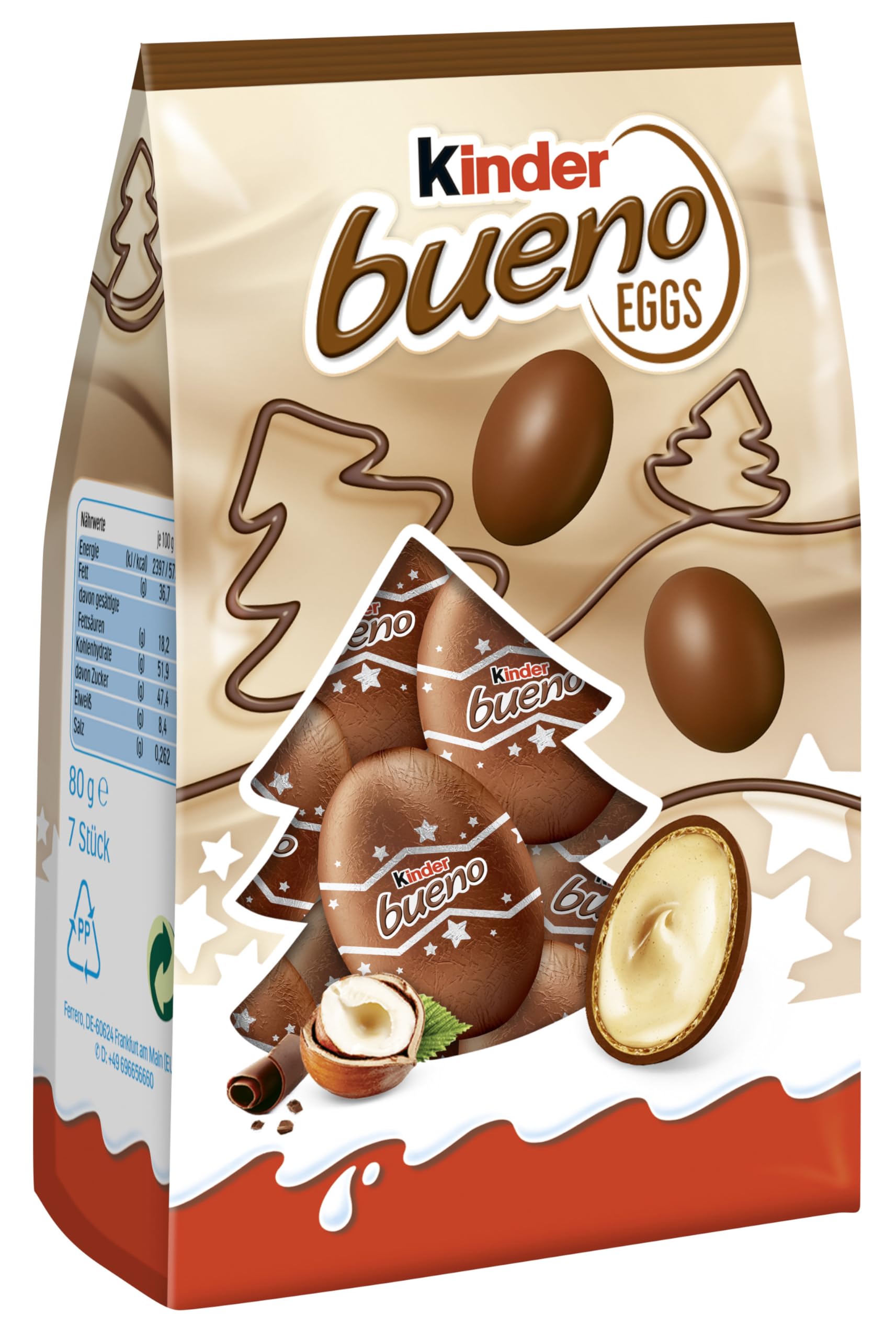 Kinder Bueno Christmas Eggs 80gm