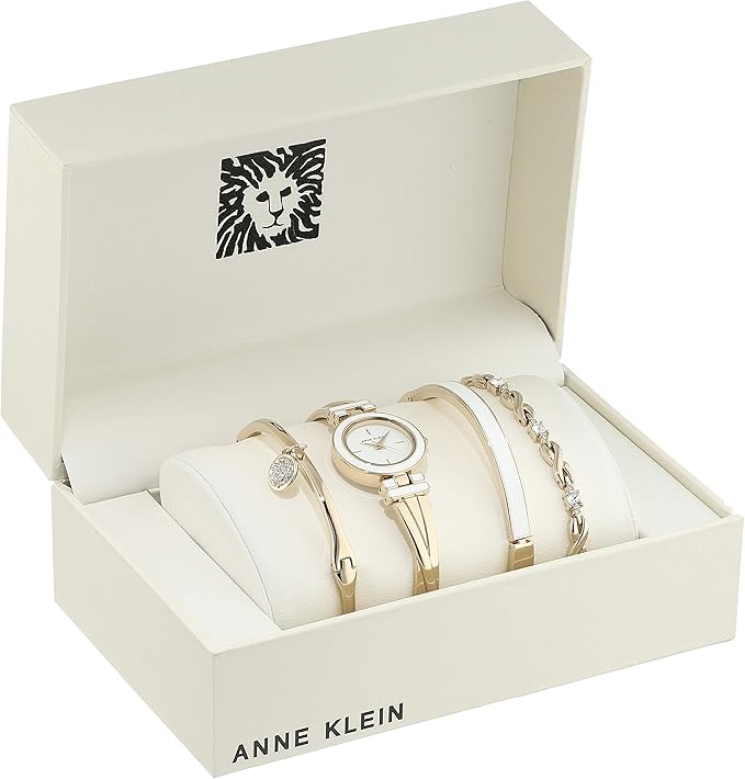 Anne Klein Elegant Time & Sparkle Bracelet Watch Gift Set
