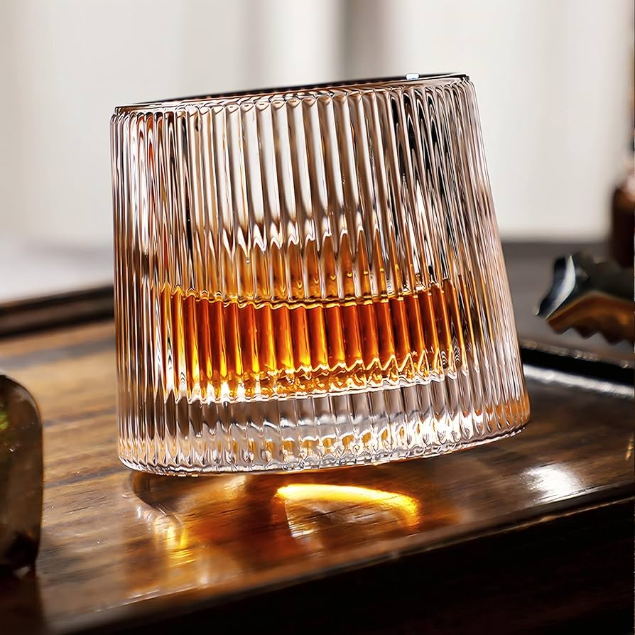 Oak & Amber Rocking Whiskey Glass -Set of 2