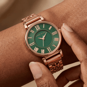 Anne Klein Women’s Rose Gold Bracelet Watch with Green Dial