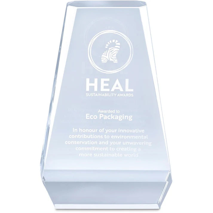 Altitude Luminary 6.7" Premium Optical Glass Recognition Award – Transparent Trophy