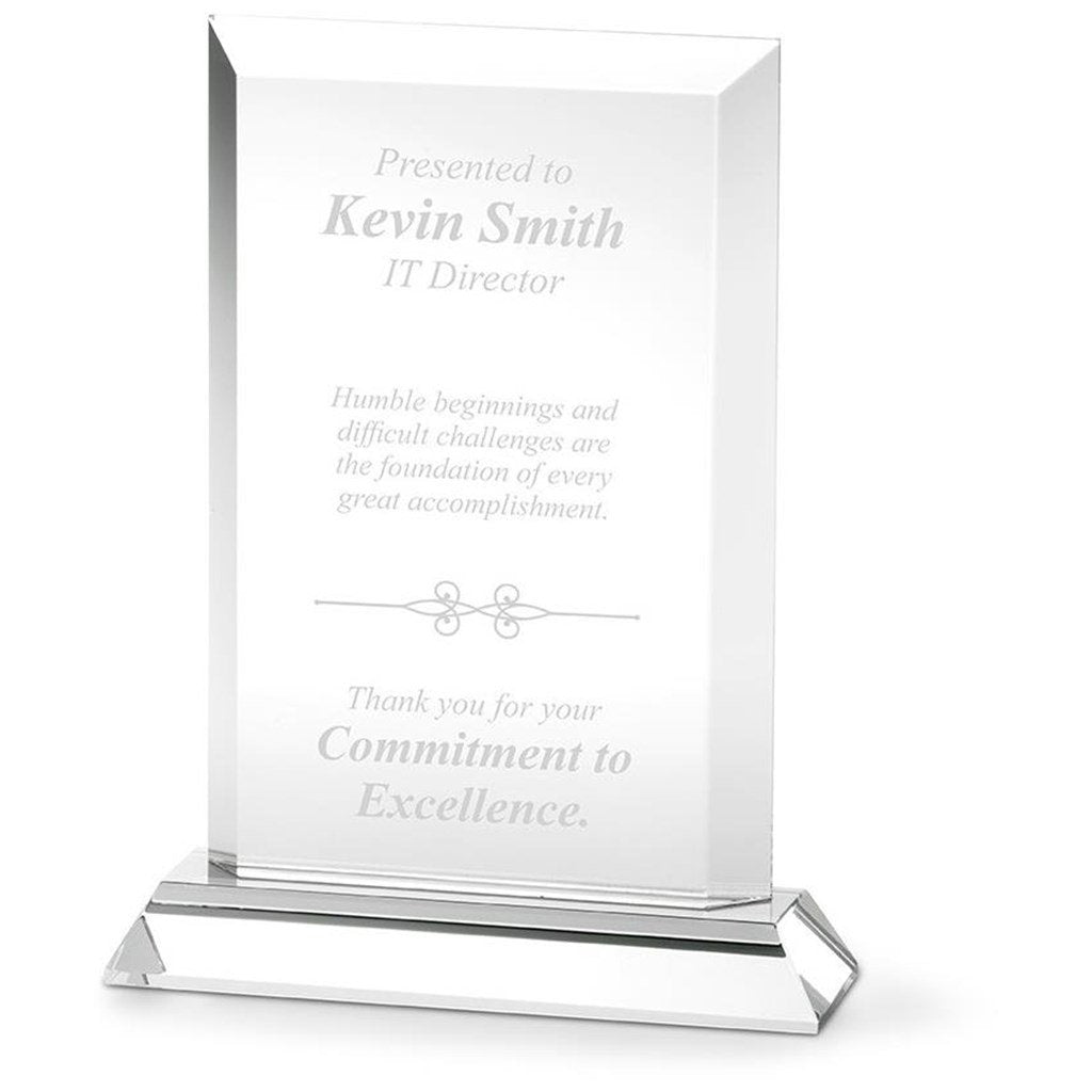 Altitude Prestige 7.9" Premium Optical Glass Engraved Recognition Award