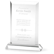 Altitude Prestige 7.9" Premium Optical Glass Engraved Recognition Award