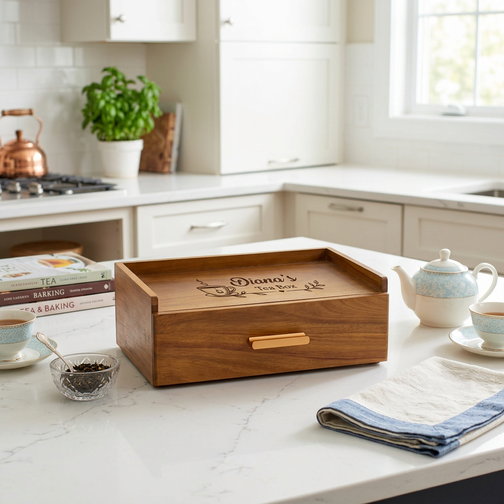 Acacia Wood Tea Box