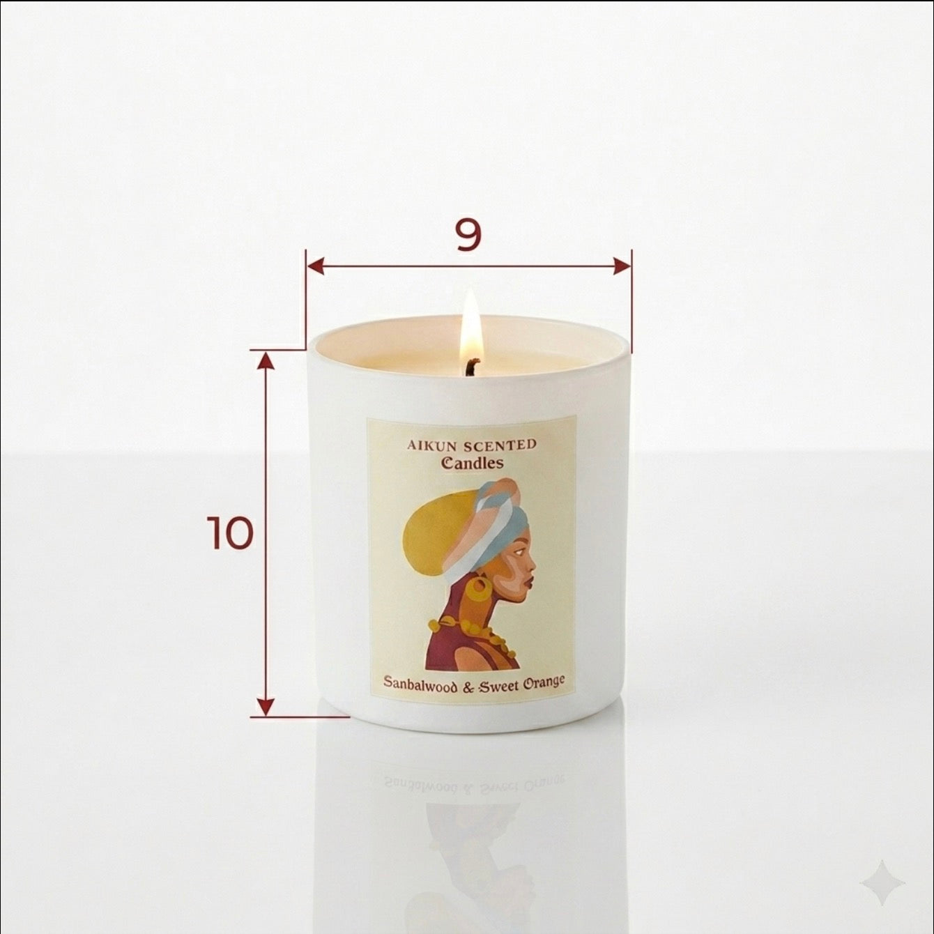 Aikun Scented Candle Jar – 400g Sandalwood & Sweet Orange Candle Jar