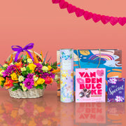 Amber Petal & Dates Flower Basket
