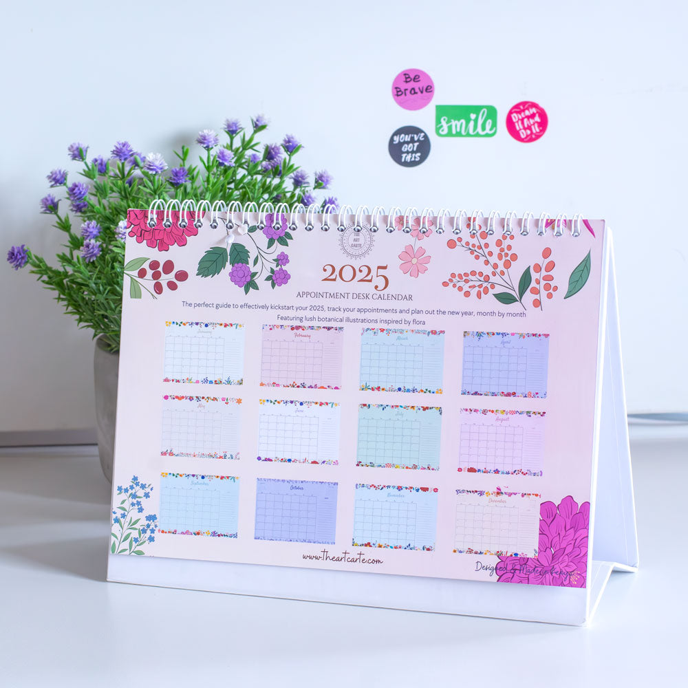 2025 A5 Desk Art Calendar