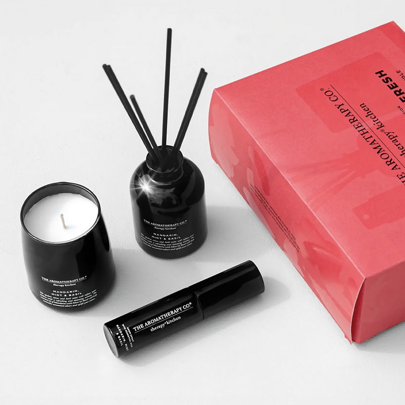 Aromatherapy Home Fragrance Trio Set - Mandarin, Mint & Basil