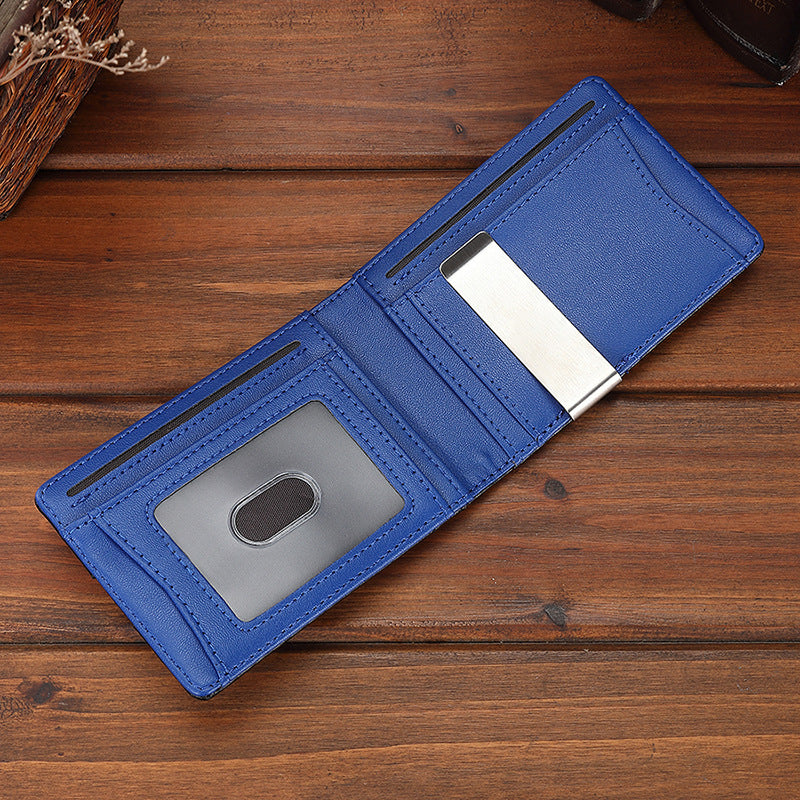 Slim RFID Microfiber Money Clip Wallet – 11 × 8 cm Men’s Card Holder