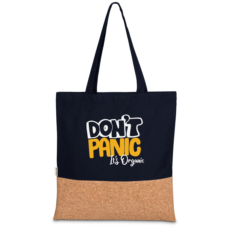 Personalised Cork & Cotton Shopper Bag - Don't Panic it's Organic