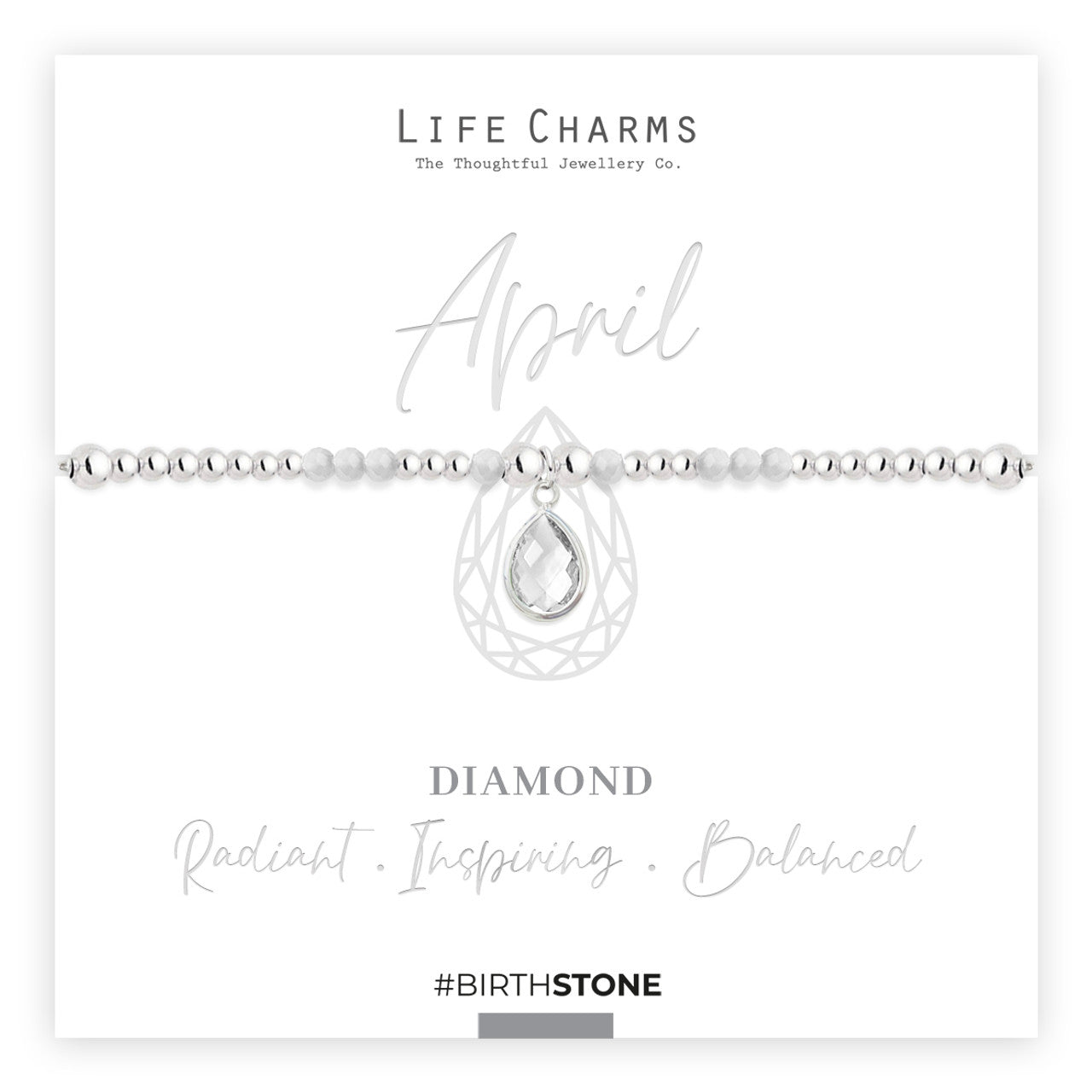 April Birthstone Bracelet – Diamond