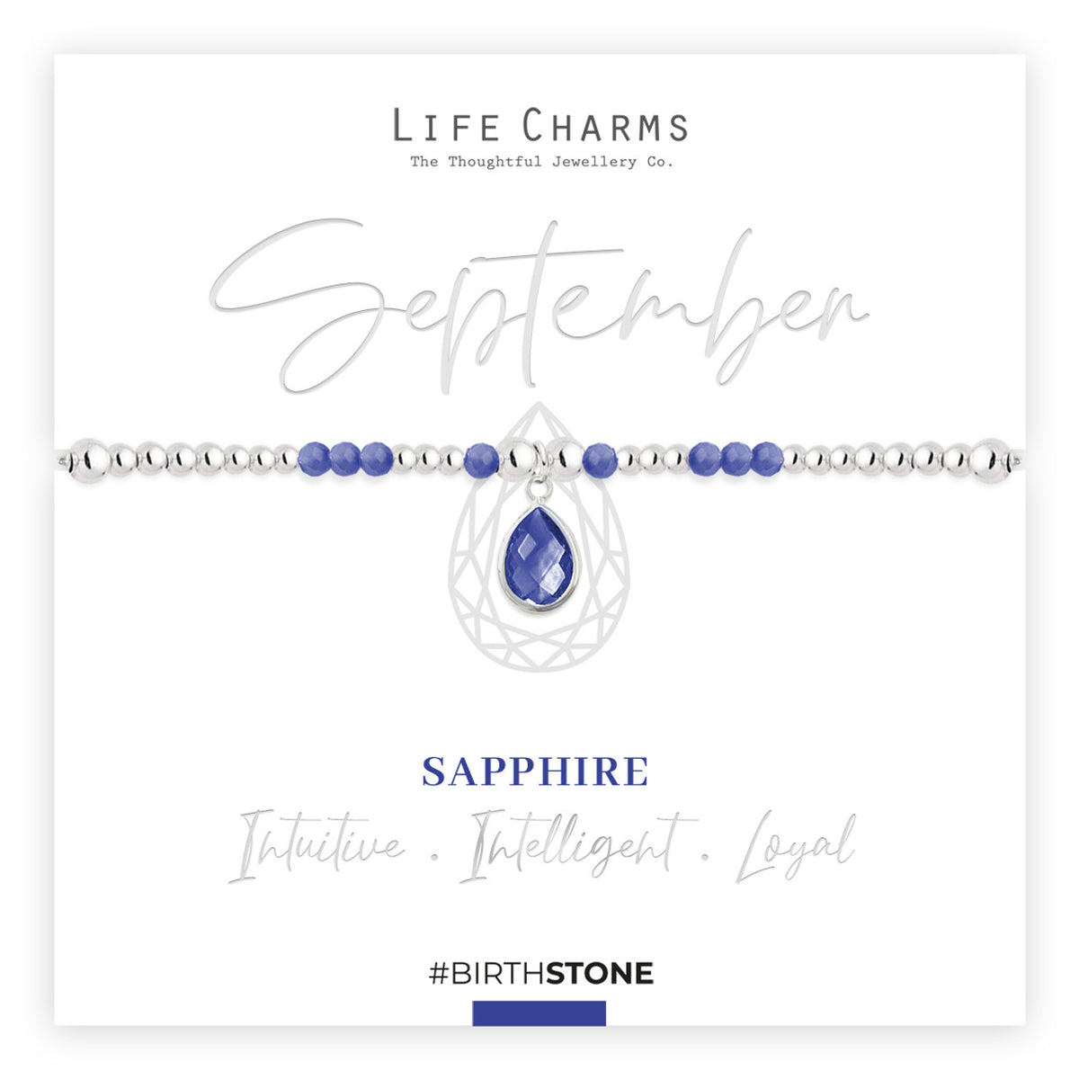 September Birthstone Bracelet – Sapphire